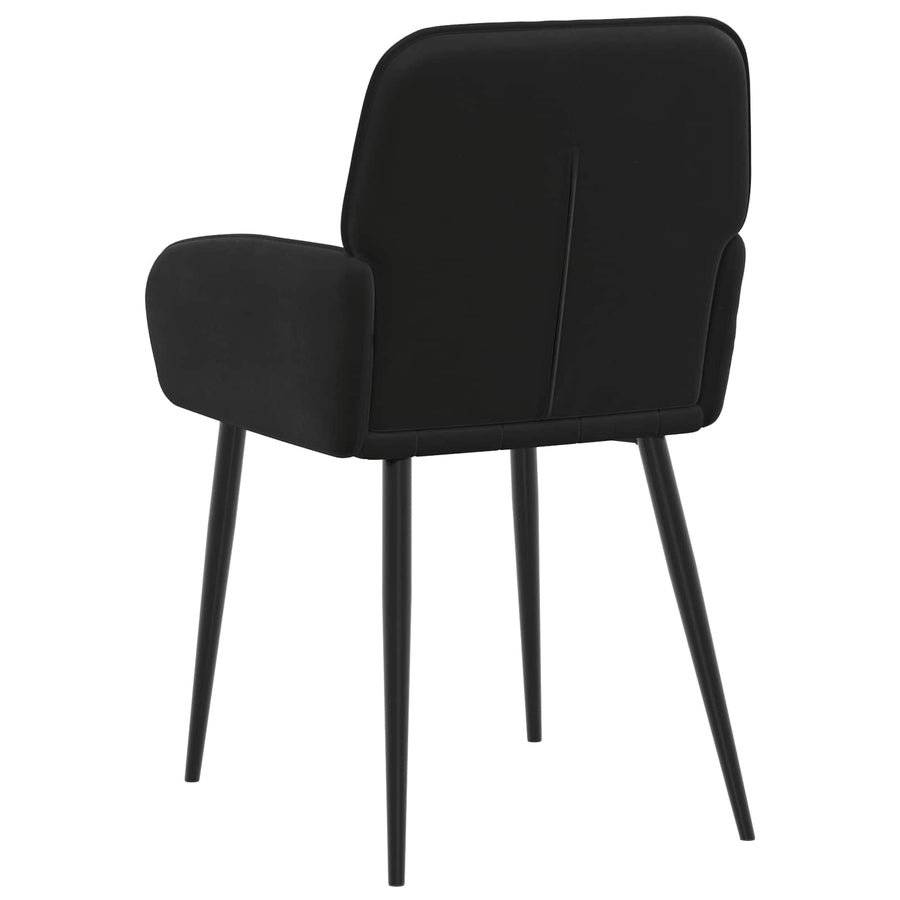 Eettafelstoelen 2 pcs fluweel Zwart 57 x 50 x 85 cm
