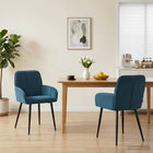 Eettafelstoelen 2 pcs fluweel Blauw 57 x 50 x 85 cm