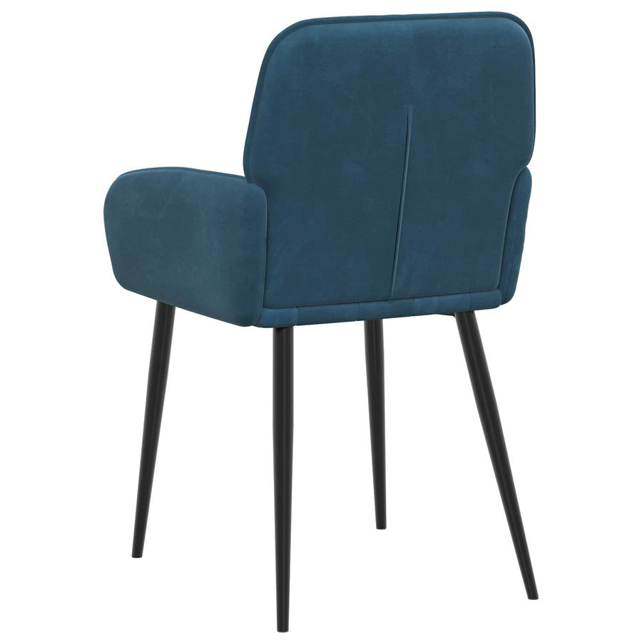 Eettafelstoelen 2 pcs fluweel Blauw 57 x 50 x 85 cm