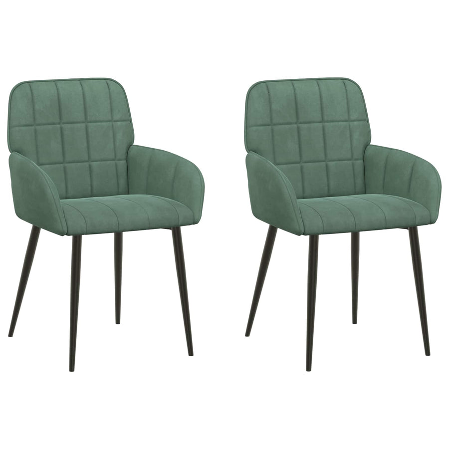 Eettafelstoelen 2 pcs fluweel Zeegroen 57 x 50 x 85 cm