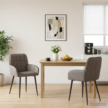 Eettafelstoelen 2 pcs Kunstleer Grijs 57 x 50 x 85 cm