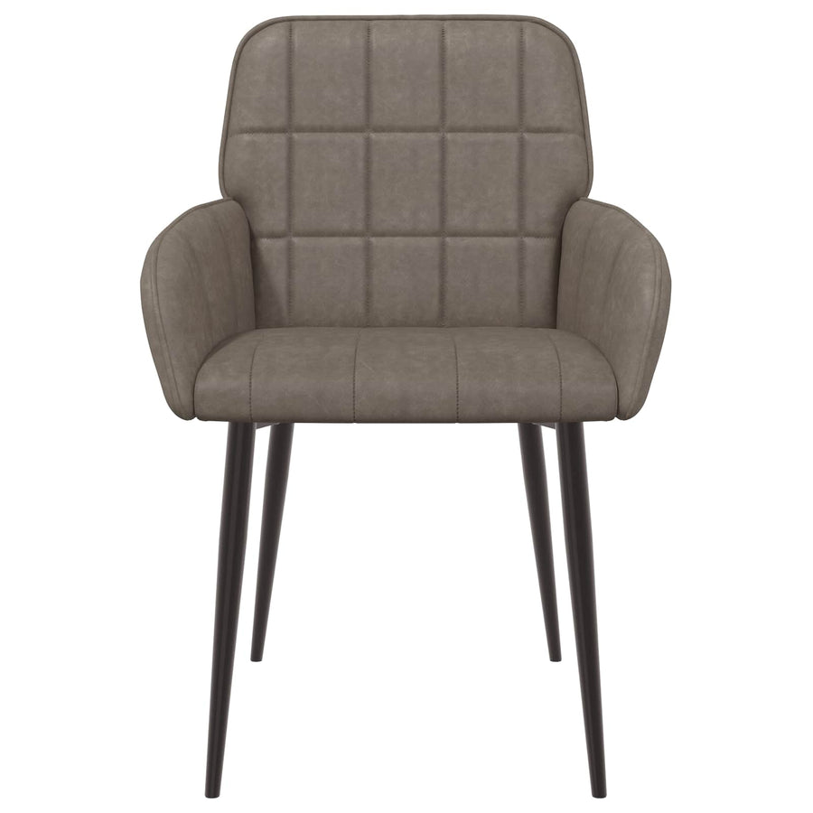 Eettafelstoelen 2 pcs Kunstleer Grijs 57 x 50 x 85 cm