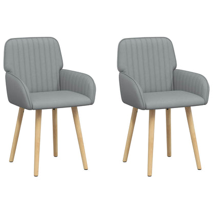 Eettafelstoelen 2 pcs Stof Lichtgrijs 56,5 x 50 x 87,5 cm