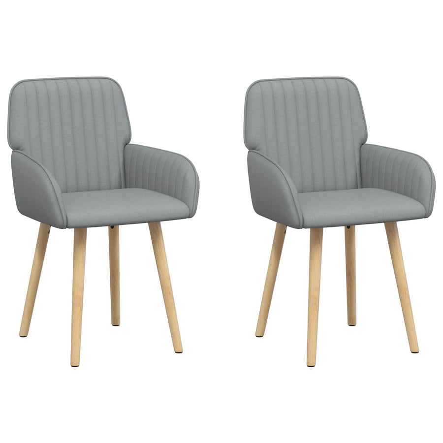 Eettafelstoelen 2 pcs Stof Lichtgrijs 56,5 x 50 x 87,5 cm