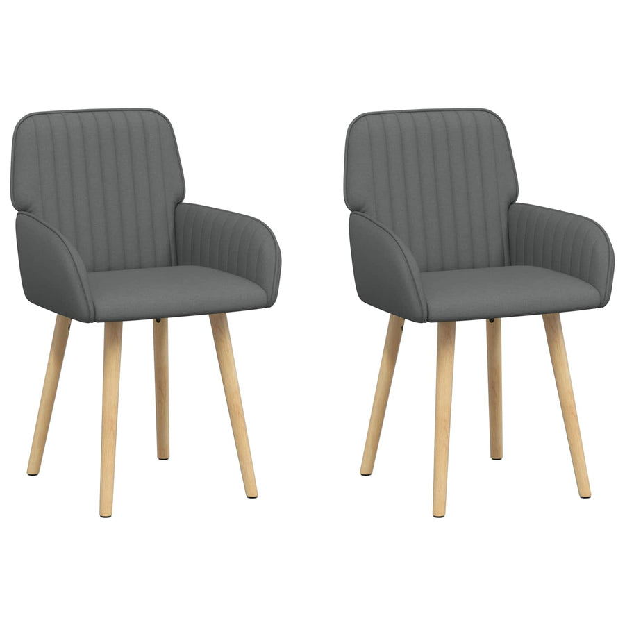 Eettafelstoelen 2 pcs Stof Donkergrijs 56,5 x 50 x 87,5 cm
