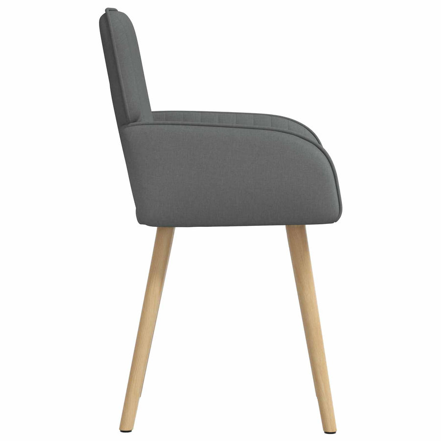 Eettafelstoelen 2 pcs Stof Donkergrijs 56,5 x 50 x 87,5 cm