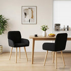 Eettafelstoelen 2 pcs Stof Zwart 56,5 x 50 x 87,5 cm