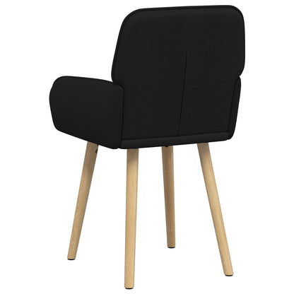 Eettafelstoelen 2 pcs Stof Zwart 56,5 x 50 x 87,5 cm