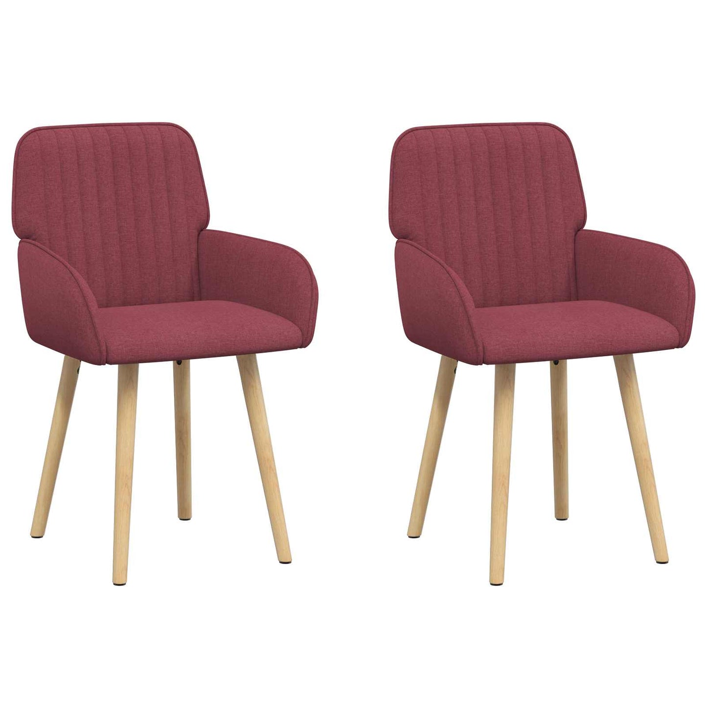 Eettafelstoelen 2 pcs Stof Wijnrood 56,5 x 50 x 87,5 cm