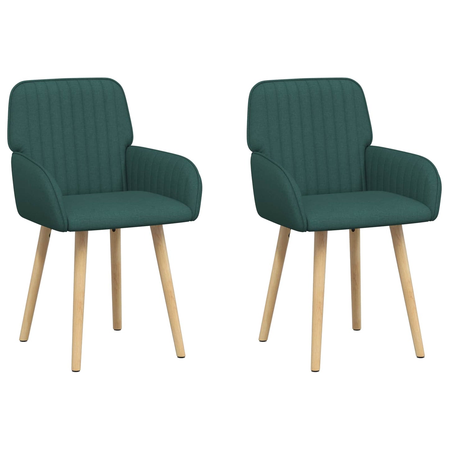 Eettafelstoelen 2 pcs Stof Donkergroen 56,5 x 50 x 87,5 cm