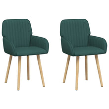 Eettafelstoelen 2 pcs Stof Donkergroen 56,5 x 50 x 87,5 cm