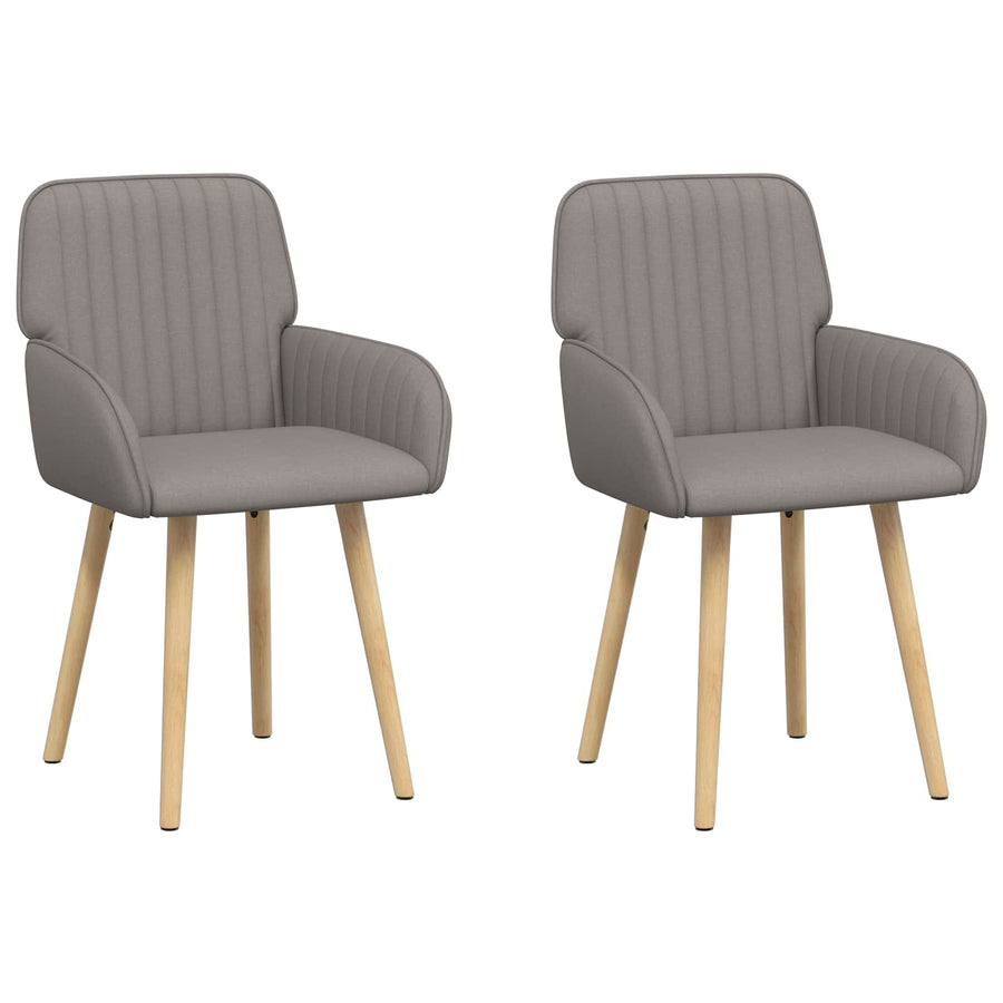 Eettafelstoelen 2 pcs Stof Taupe 56,5 x 50 x 87,5 cm