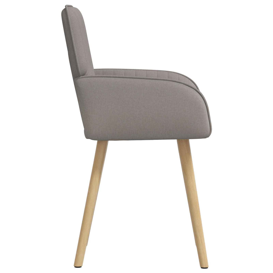 Eettafelstoelen 2 pcs Stof Taupe 56,5 x 50 x 87,5 cm