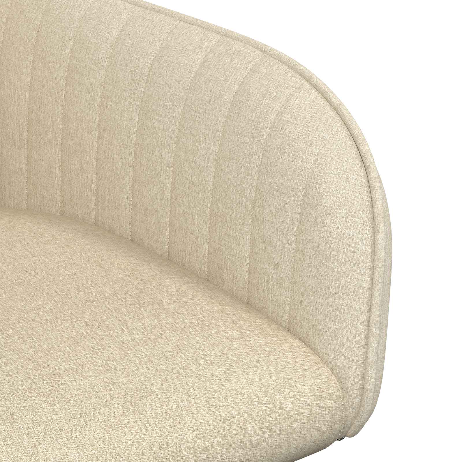 Eettafelstoelen 2 pcs Stof Crèmekleurig 56,5 x 50 x 87,5 cm