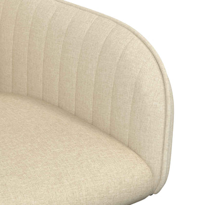Eettafelstoelen 2 pcs Stof Crèmekleurig 56,5 x 50 x 87,5 cm