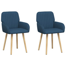 Eettafelstoelen 2 pcs Stof Blauw 56,5 x 50 x 87,5 cm