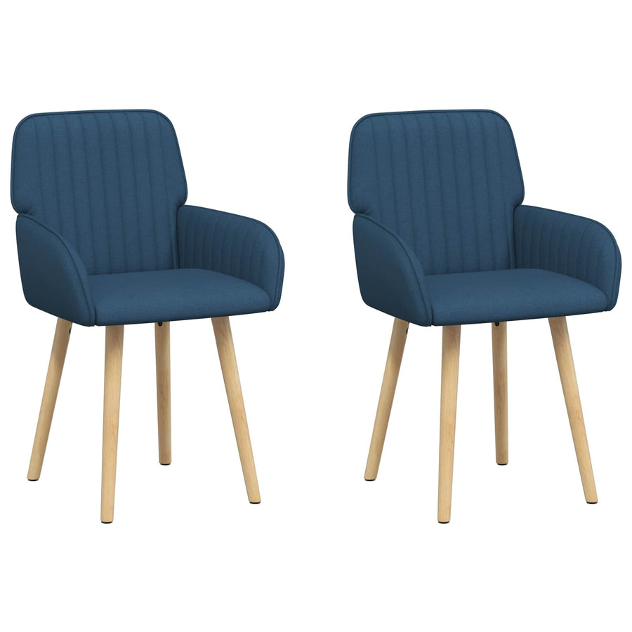 Eettafelstoelen 2 pcs Stof Blauw 56,5 x 50 x 87,5 cm