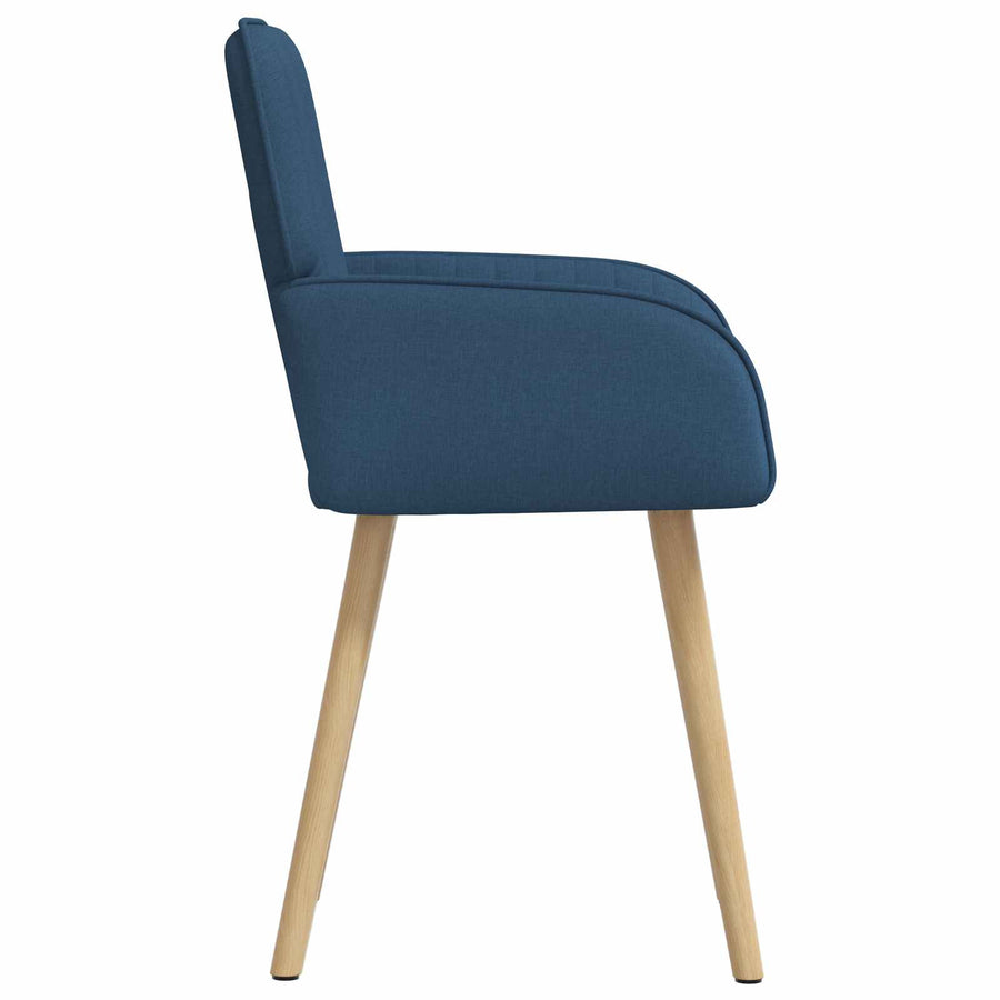 Eettafelstoelen 2 pcs Stof Blauw 56,5 x 50 x 87,5 cm