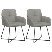 Eettafelstoelen 2 pcs fluweel Lichtgrijs 59 x 56,5 x 86 cm