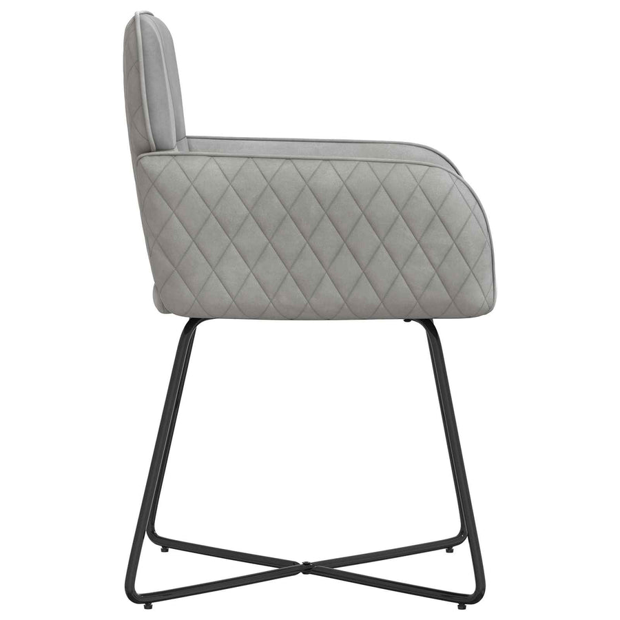 Eettafelstoelen 2 pcs fluweel Lichtgrijs 59 x 56,5 x 86 cm