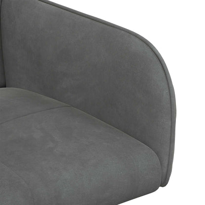 Eettafelstoelen 2 pcs fluweel Donkergrijs 59 x 56,5 x 86 cm