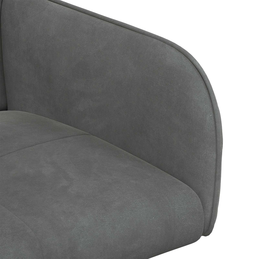 Eettafelstoelen 2 pcs fluweel Donkergrijs 59 x 56,5 x 86 cm
