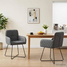 Eettafelstoelen 2 pcs fluweel Donkergrijs 59 x 56,5 x 86 cm