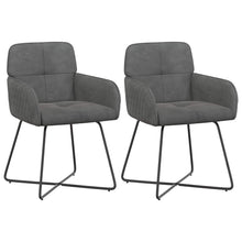 Eettafelstoelen 2 pcs fluweel Donkergrijs 59 x 56,5 x 86 cm