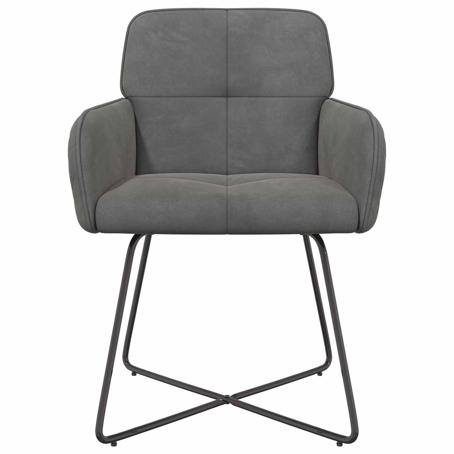Eettafelstoelen 2 pcs fluweel Donkergrijs 59 x 56,5 x 86 cm