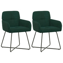 Eettafelstoelen 2 pcs fluweel Donkergroen 59 x 56,5 x 86 cm