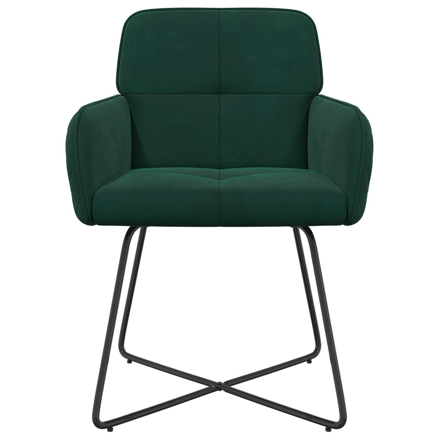 Eettafelstoelen 2 pcs fluweel Donkergroen 59 x 56,5 x 86 cm