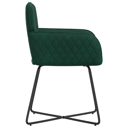 Eettafelstoelen 2 pcs fluweel Donkergroen 59 x 56,5 x 86 cm