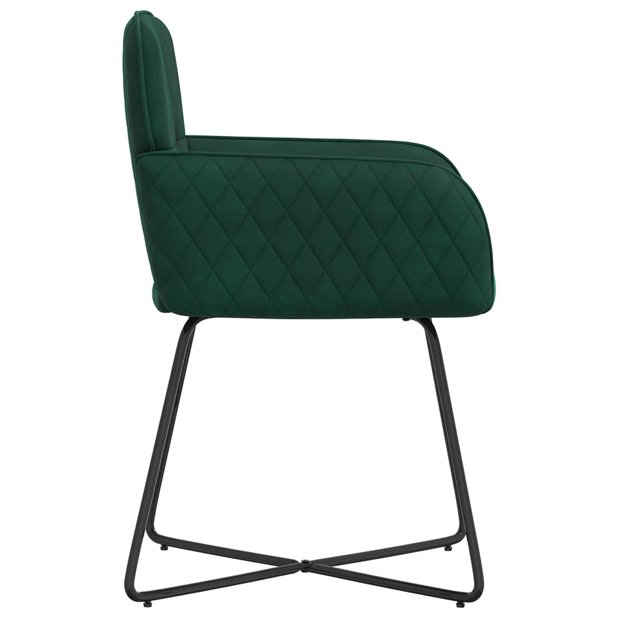 Eettafelstoelen 2 pcs fluweel Donkergroen 59 x 56,5 x 86 cm