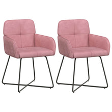 Eettafelstoelen 2 pcs fluweel Roze 59 x 56,5 x 86 cm