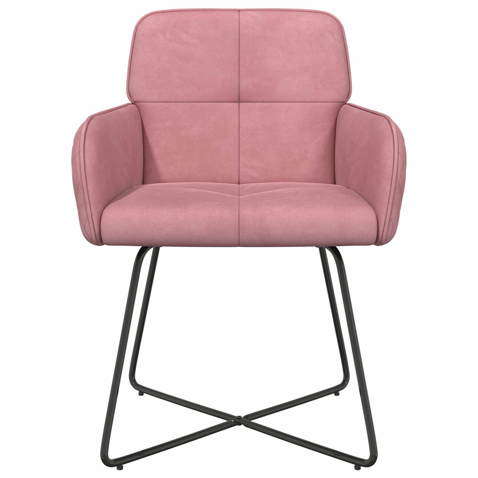Eettafelstoelen 2 pcs fluweel Roze 59 x 56,5 x 86 cm