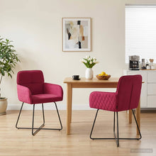 Eettafelstoelen 2 pcs fluweel Wijnrood 59 x 56,5 x 86 cm