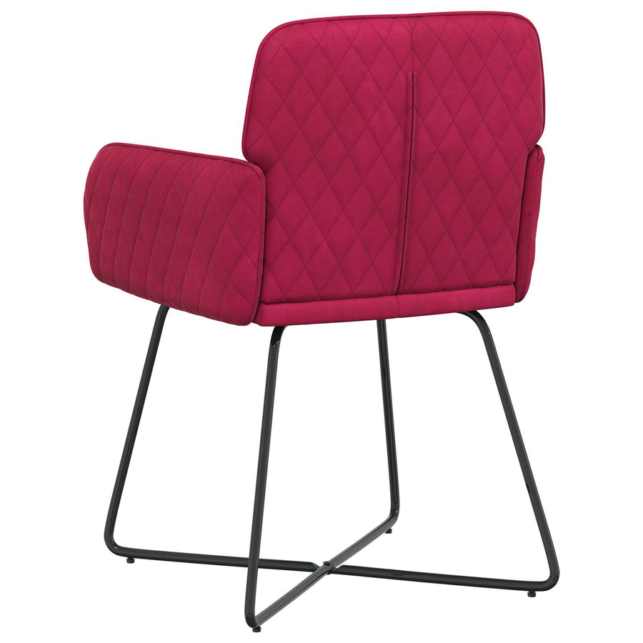 Eettafelstoelen 2 pcs fluweel Wijnrood 59 x 56,5 x 86 cm