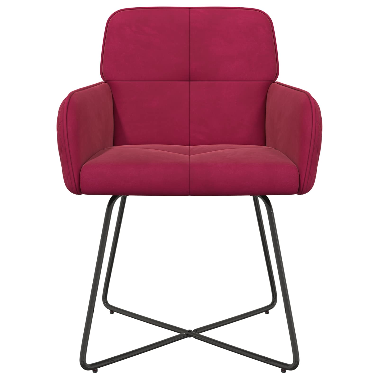 Eettafelstoelen 2 pcs fluweel Wijnrood 59 x 56,5 x 86 cm