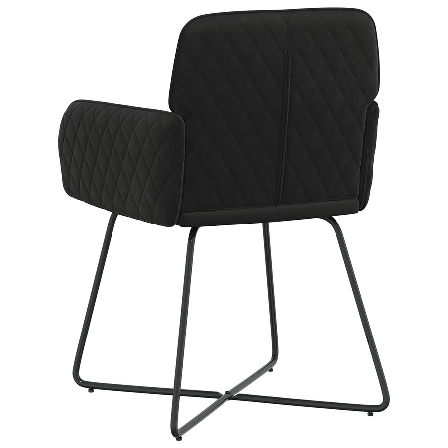 Eettafelstoelen 2 pcs fluweel Zwart 59 x 56,5 x 86 cm