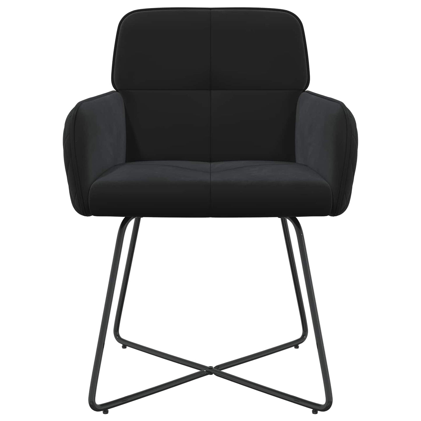 Eettafelstoelen 2 pcs fluweel Zwart 59 x 56,5 x 86 cm