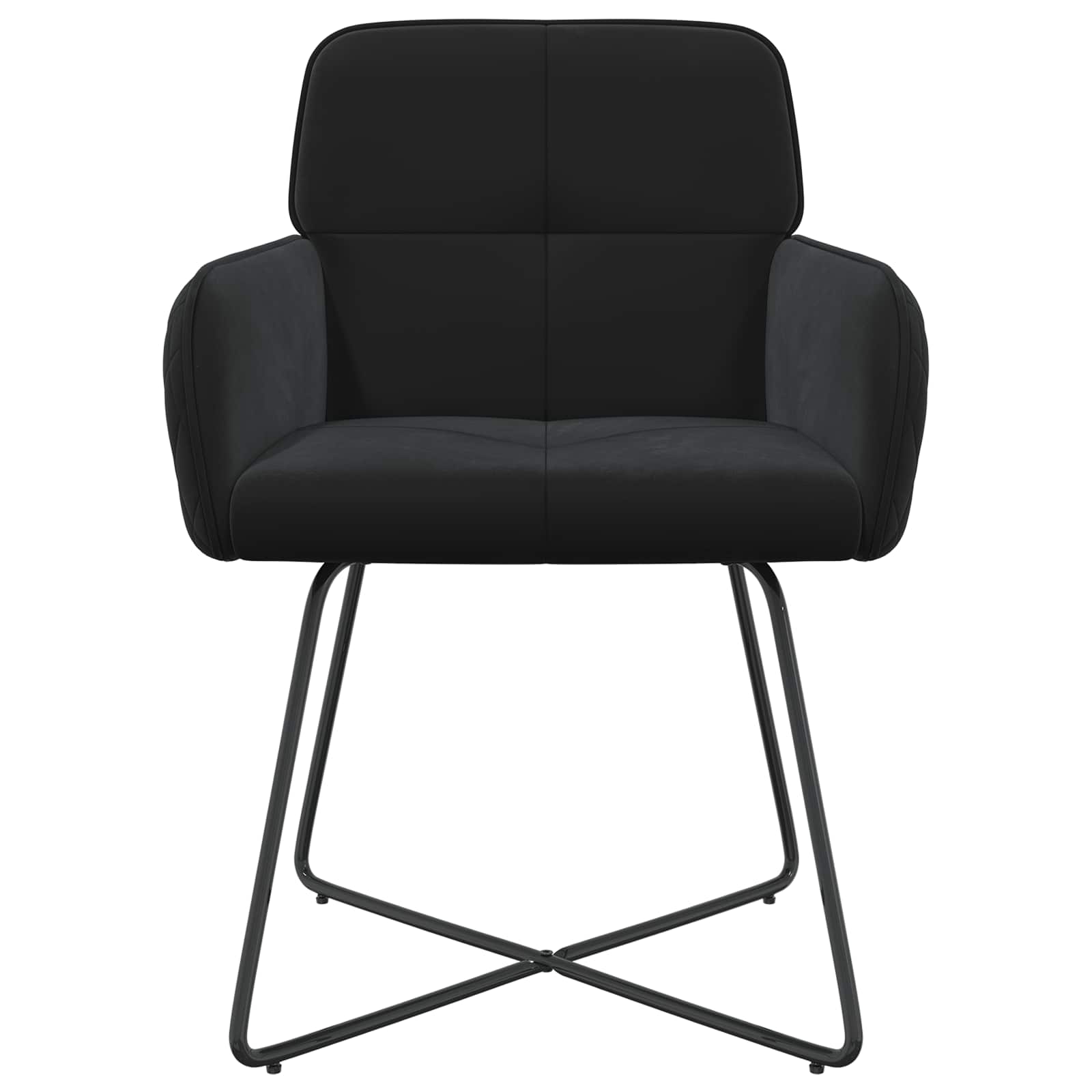 Eettafelstoelen 2 pcs fluweel Zwart 59 x 56,5 x 86 cm