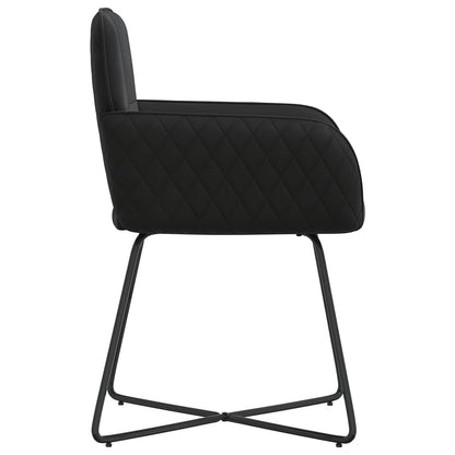 Eettafelstoelen 2 pcs fluweel Zwart 59 x 56,5 x 86 cm