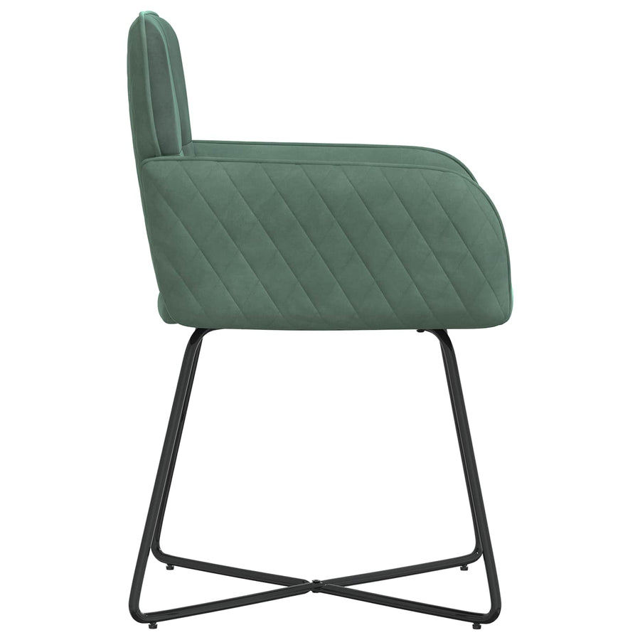 Eettafelstoelen 2 pcs fluweel Zeegroen 59 x 56,5 x 86 cm