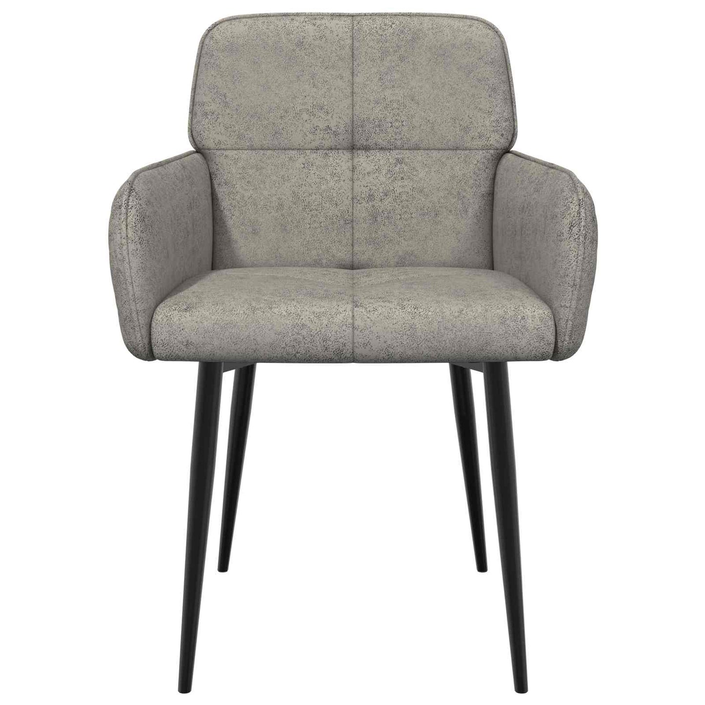 Eettafelstoelen 2 pcs Nep Suede Leer Lichtgrijs 59x56,5x85cm