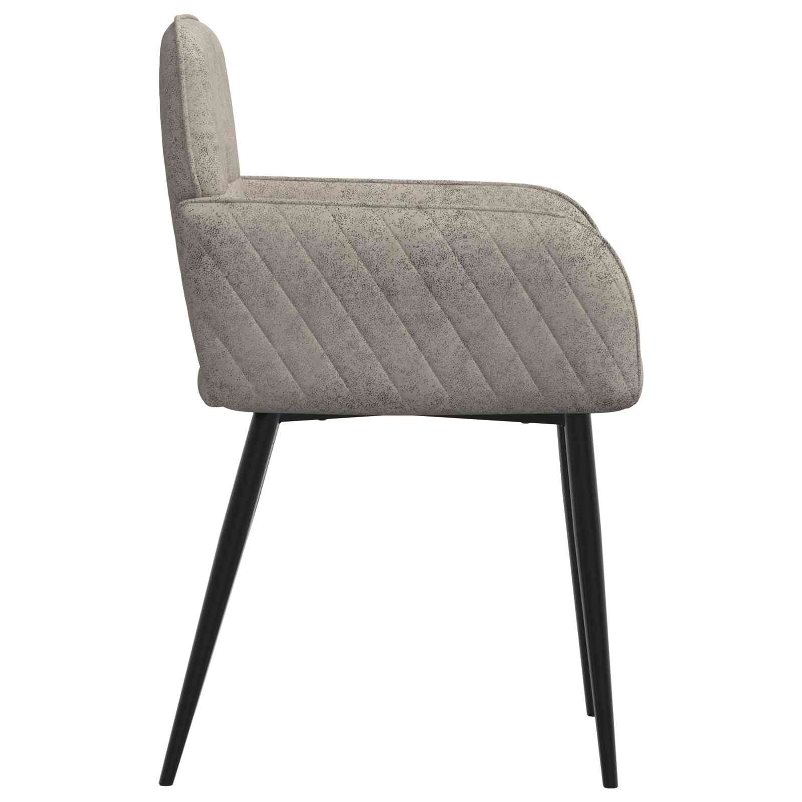 Eettafelstoelen 2 pcs Nep Suede Leer Lichtgrijs 59x56,5x85cm