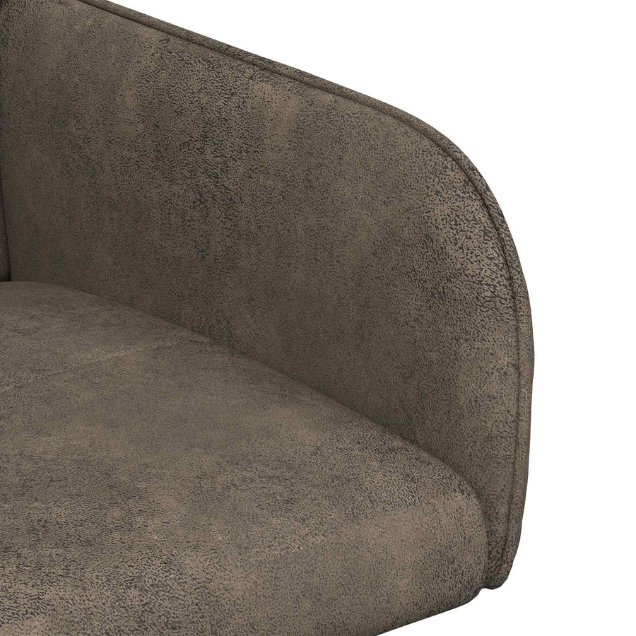 Eettafelstoelen 2 pcs Nep Suede Leer Donkergrijs 59x56,5x85cm