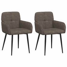 Eettafelstoelen 2 pcs Nep Suede Leer Donkergrijs 59x56,5x85cm