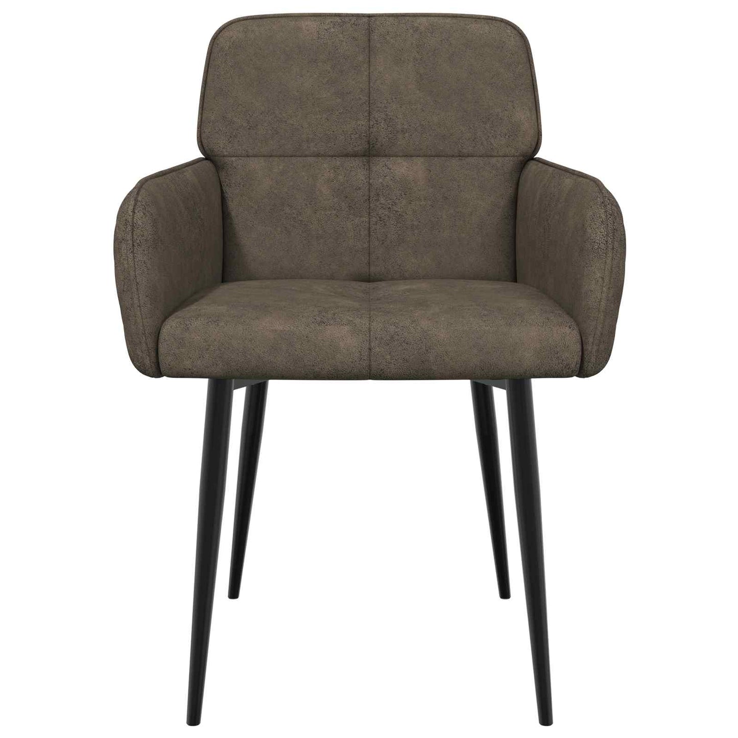 Eettafelstoelen 2 pcs Nep Suede Leer Donkergrijs 59x56,5x85cm