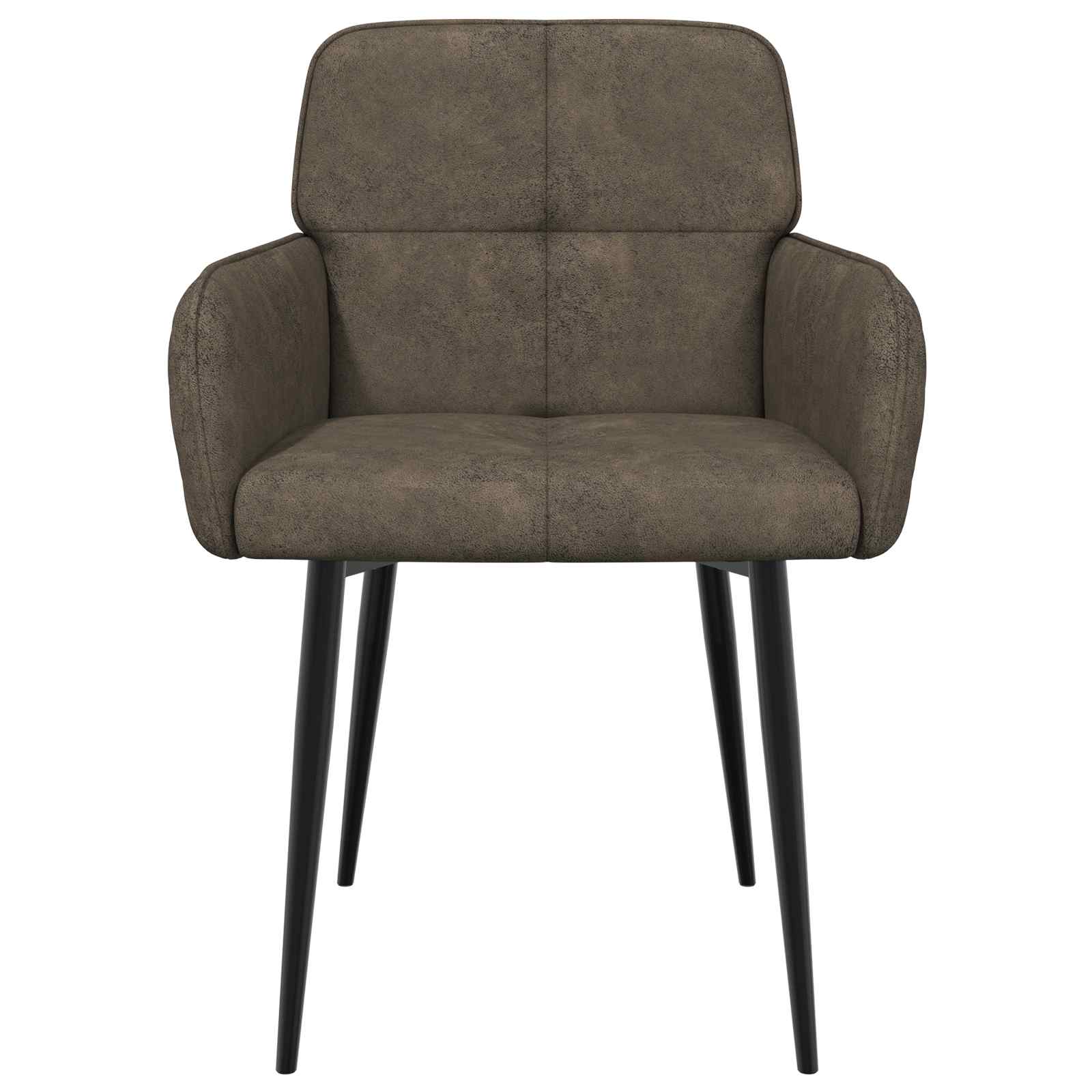 Eettafelstoelen 2 pcs Nep Suede Leer Donkergrijs 59x56,5x85cm