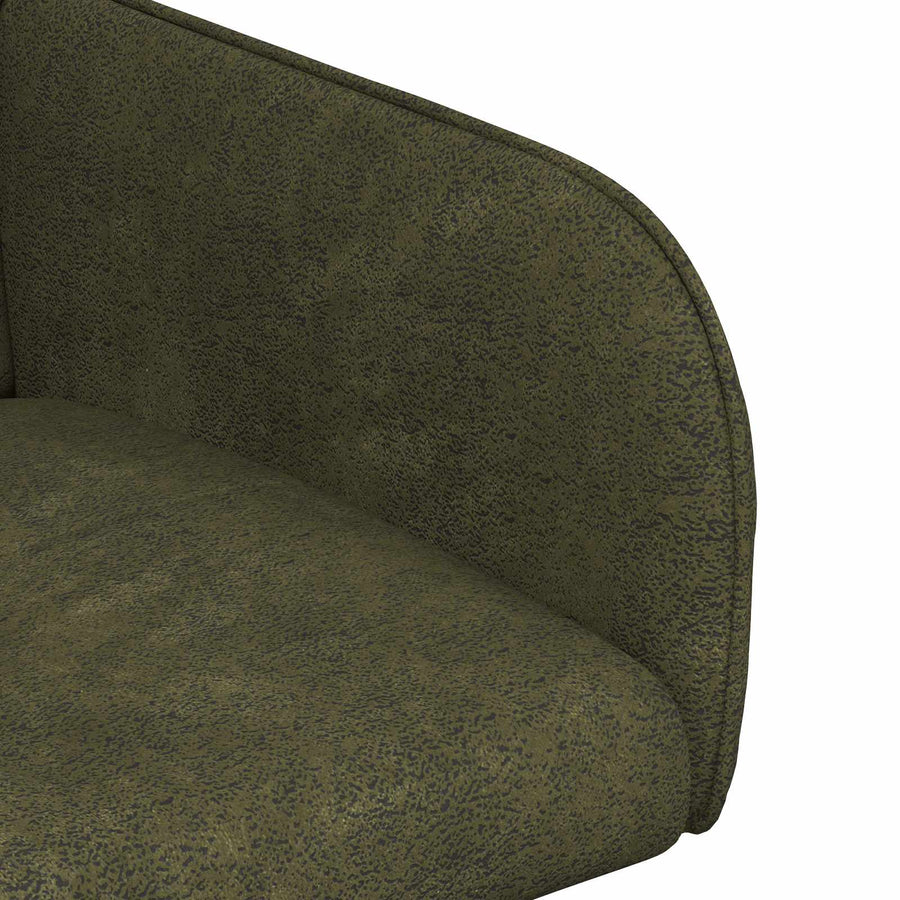 Eettafelstoelen 2 pcs Nep Suede Leer Legergroen 59x56,5x85cm